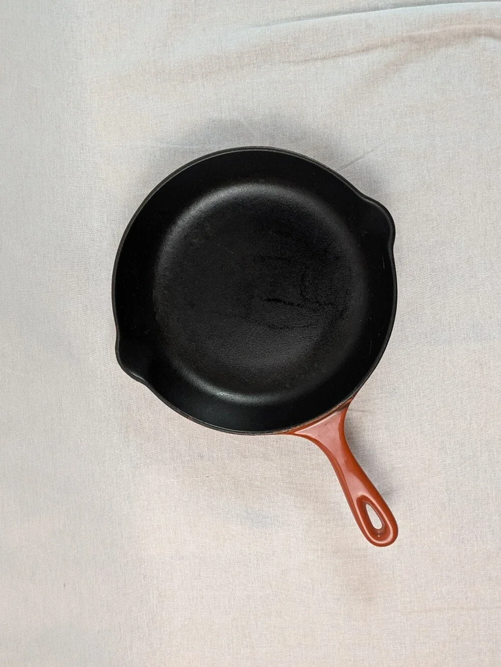 Vintage Le Creuset Cast Iron Skillet #23 Burnt Orange Made in France - Picture 2 of 4
